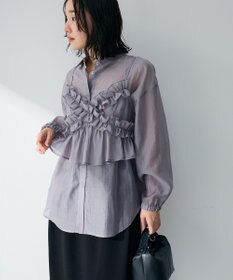 Green Parks 【WEB限定】ＳＥＴ２点フリルビスチェ＋シャツチュニックⅡ