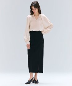 BEIGE， 【洗える】LAURA / ドライタッチIラインニットスカート