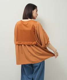 Green Parks ベスト風７分袖ドッキングプルオーバー