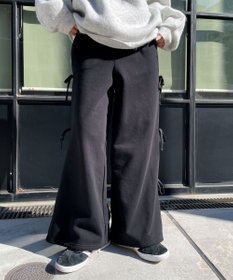 WEGO 【裏起毛】サイドリボンスウェットパンツ