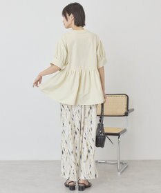 AMERICAN HOLIC 【先行予約】【WEB限定】異素材切替ペプラムプルオーバー