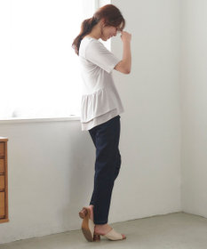 Feroux 【UVケア】バックペプラムチュニック Tシャツ