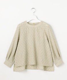 自由区 L 【セットアップ対応】ワッシャーカットジャカード ブラウス