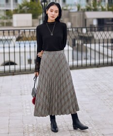 ANY 【新色追加/ウエストゴム】ウーリッシュプリーツスカート