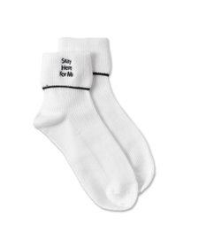 WEGO 折り返しロゴアンクルソックス