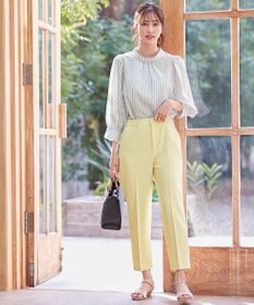 ANY SIS S 【洗える】フェイクパールストライプ ブラウス