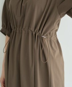 YECCA VECCA <<UVカット>>ドロストギャザー袖ワンピース