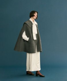 #Newans セーラーカラーダブルフェイスケープコート