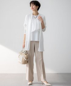 23区 【セットアップ対応/防シワ性/洗える】アイアスマットストレッチ セミワイド パンツ