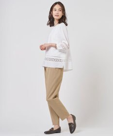 J.PRESS LADIES スパンソフトクロス刺繍 ブラウス