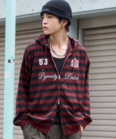 WEGO 【ユニセックスITEM/MLサイズ展開】ナンバリングカットZIPパーカー