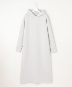 自由区 L 【WEB限定・洗える】マットストレッチダンボールフーディー ワンピース