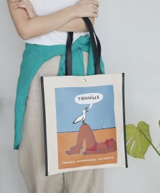 TOPKAPI 【Breath TOPKAPI】サヴィニャック × Breath TOPKAPI アート プリント フラット オーガニックキャンバス トート バッグ