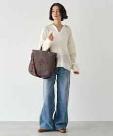 russet スリム2WAYトートバッグ <ナイロンラフィア>(CE-1717-WEB)