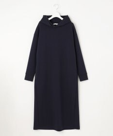 自由区 L 【WEB限定・洗える】マットストレッチダンボールフーディー ワンピース