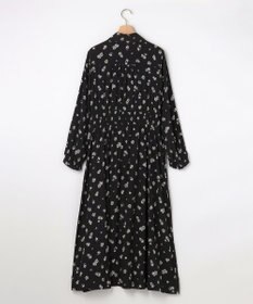 組曲 L ギャザーライトデシンボウタイ付き ワンピース