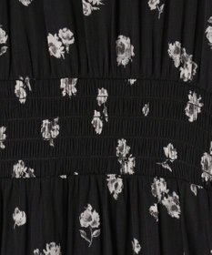 組曲 L ギャザーライトデシンボウタイ付き ワンピース