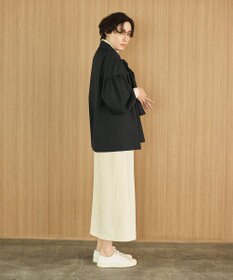 #Newans 【洗濯機可能/ウエストゴム】ロングナロースカート