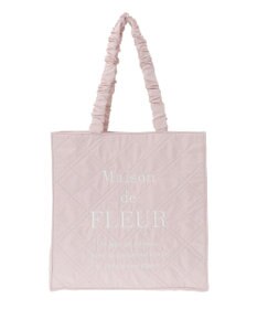 Maison de FLEUR ブランドロゴ刺繍キルティングスクエアトート