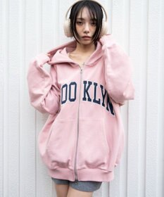 WEGO グラフィックBIGZIPパーカー