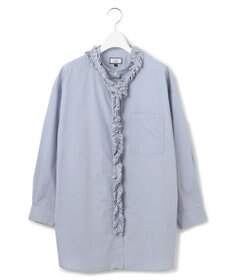 J.PRESS YORK STREET 【WOMEN】ワンウォッシュタイプライター フリルレイブラウス