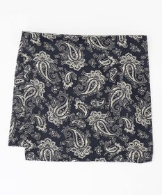 J.PRESS MEN ペイズリーハンドプリント チーフ ネイビー系6