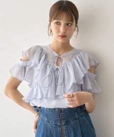 earth music&ecology ２ＷＡＹフリルブラウス