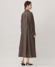 自由区 L 【洗える】トロピカルストレッチシャツ ドレス