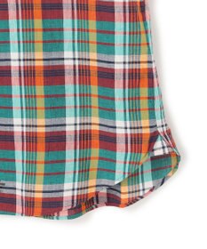 J.PRESS MEN 【J.PRESS ORIGINALS】Indian Madras Regular half Sleeve Shirt / Baggy-Fit