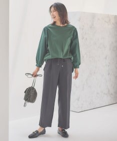 ANY 【洗濯機可能/セットアップ対応/ウエストゴム】イージィケア美脚ワイドパンツ