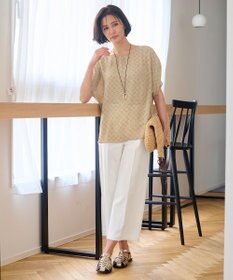 自由区 【洗える・XSサイズあり】アラベスクプリント ブラウス