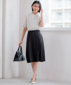 23区 S 【セットアップ対応】アイアスマットストレッチ フレア スカート