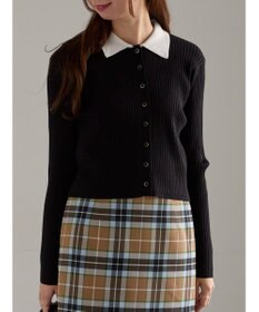 Te chichi ポロカラークロップトカーディガン