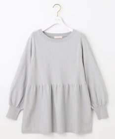 ANY SIS 【洗える】ペプラムニット プルオーバー