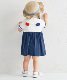 MIKI HOUSE HOT BISCUITS 【80-120cm】くま耳 セーラーカラー ワンピース