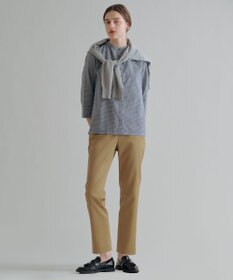 J.PRESS LADIES 【WEB限定カラーあり】TCシャンブレーサテンST テーパード パンツ