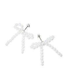 Green Parks ・ＨＡＬＦ　ＴＩＭＥ　パールリボンピアス