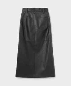 GRACE CONTINENTAL クラッシュレザータイトスカート