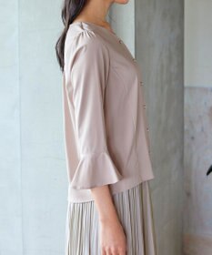 Tiaclasse 【洗える】ハートネックフレア袖ブラウス