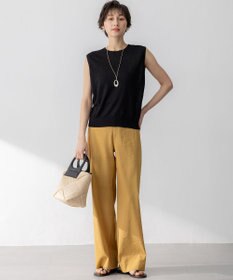 23区 L 【Oggi5月号掲載/洗える】リネンレーヨンストレッチ ワイド パンツ