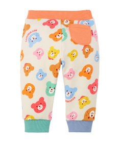 MIKI HOUSE HOT BISCUITS 【80-120cm】カラフルビーンズ 総柄 裏毛パイル素材 パンツ