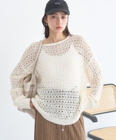 earth music&ecology メッシュニットプルオーバー