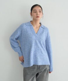 YECCA VECCA 襟付きVネックニット