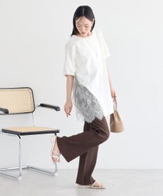 earth music&ecology アシメレースビッグTシャツ
