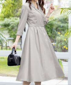 Tiaclasse 【洗える】テーラードカラーワンピース