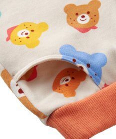 MIKI HOUSE HOT BISCUITS 【80-120cm】カラフルビーンズ 総柄 裏毛パイル素材 パンツ