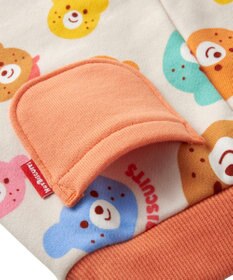 MIKI HOUSE HOT BISCUITS 【80-120cm】カラフルビーンズ 総柄 裏毛パイル素材 パンツ