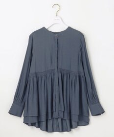 ANY SIS S 【洗える】かさねシャーリング ブラウス