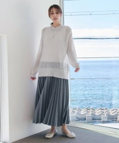 Tiaclasse 【洗える】シアープルオーバーニット