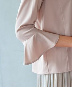 Tiaclasse 【洗える】ハートネックフレア袖ブラウス